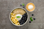black beans and yellow corn on white ceramic bowl