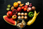 yellow banana red apple and yellow banana fruit