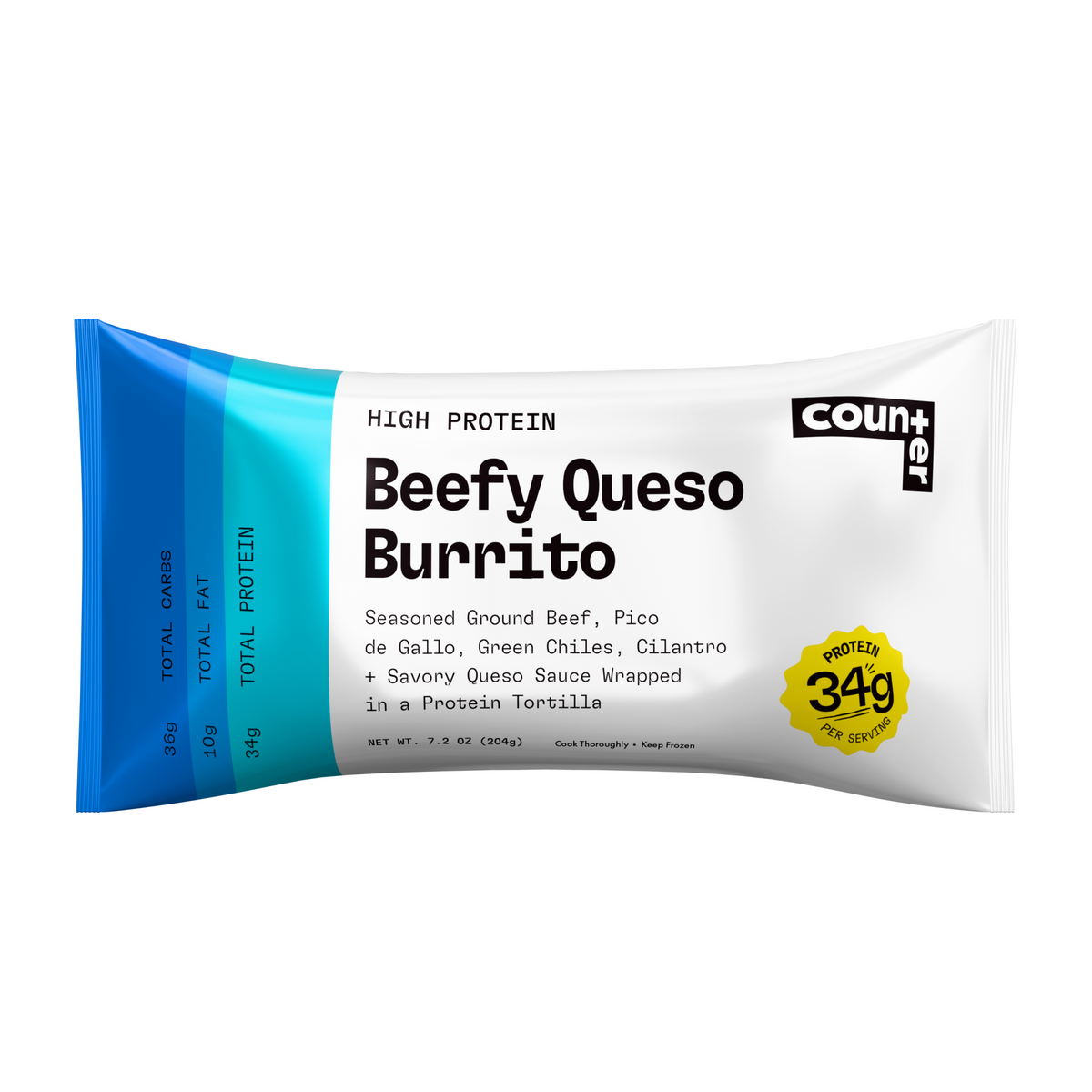 Counter Beefy Queso Burrito